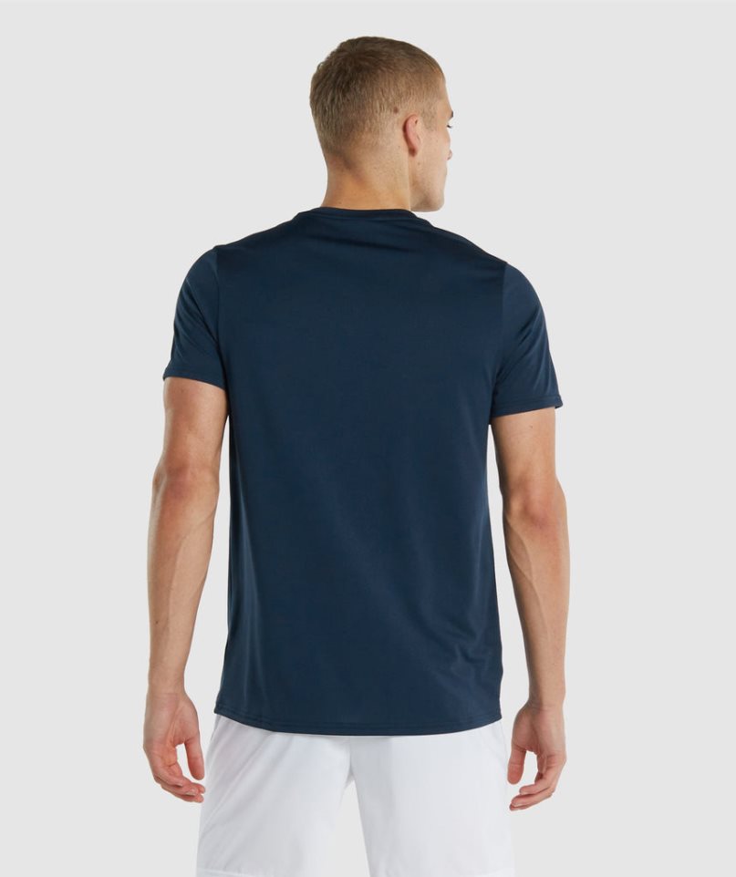 Men's Gymshark Arrival Regular Fit T-Shirts Navy | NZ 0OMYAV